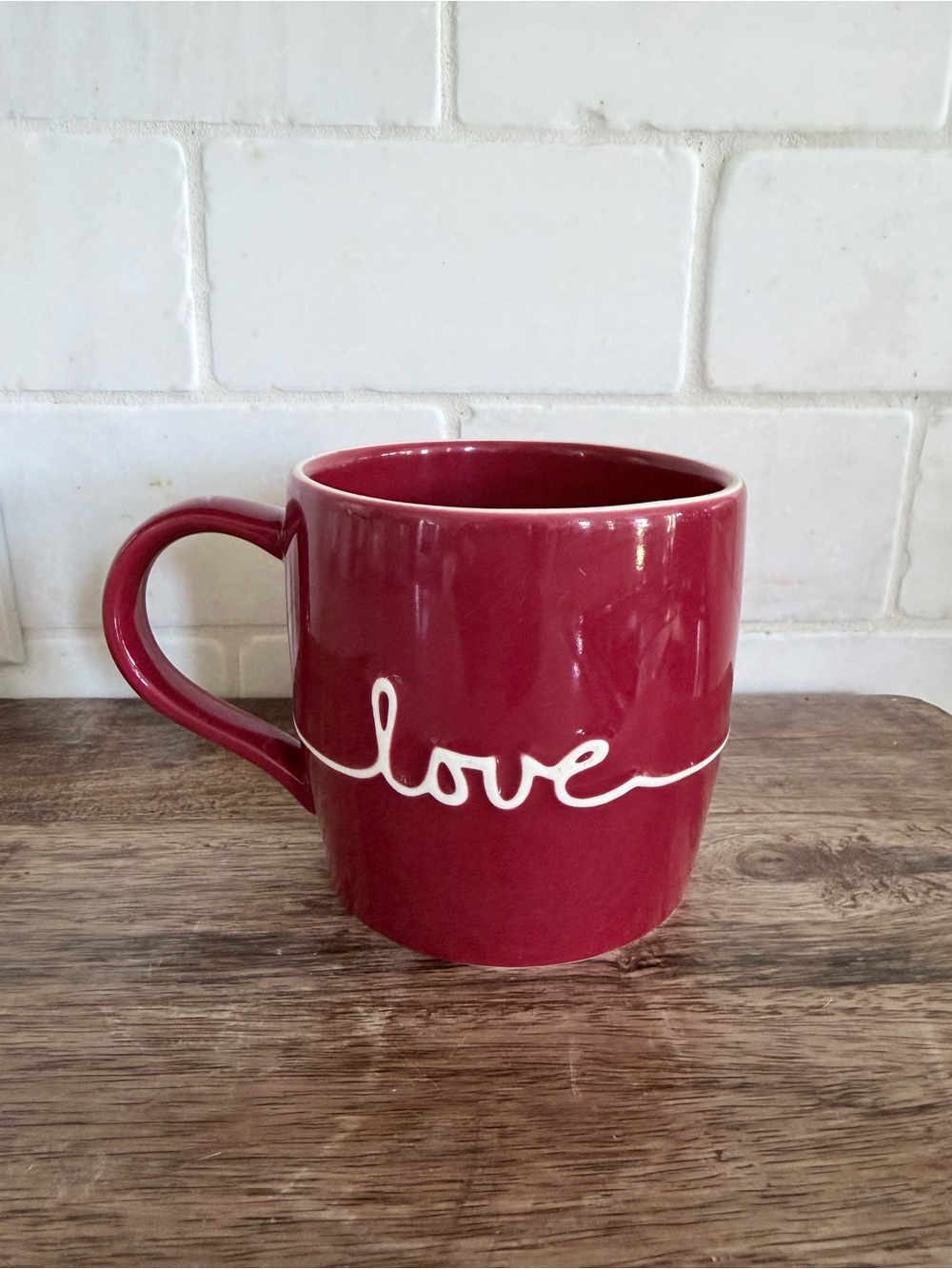 Starbucks Red 'Love' Ceramic Mug